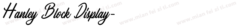 Hanley Block Display字体转换